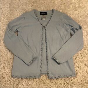 Sag Harbor light blue cardigan sweater
